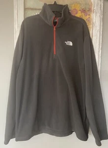 Men’s The North Face 1/4 Zip Large Pullover Sweatshirt Polyester Steel Gray - Picture 1 of 5