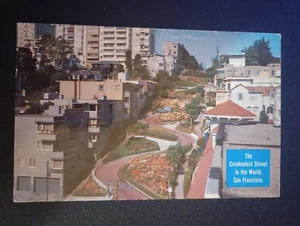 Postcard CA San Francisco Lombard Street Crookedest in World Vintage Postmarked - Picture 1 of 2