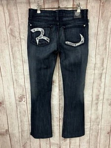 Rock & Republic Kasandra Boot Cut Jeans Silber R W28 W30 L31 28 /30x31 Dunkelblau - Bild 1 von 24