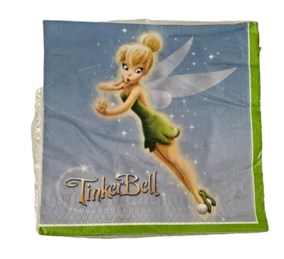 Disney Fairies TinkerBell Party Lunch Napkins. 16ct. 2ply. 13" New. - Image 1 of 2