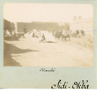 Algérie, Sidi-Okba, le marché, vue animée  Vintage citrate print Tirage citr