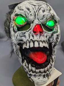 NWT Light Up Zombie Skull Unisex Mask. One Size Fits All. - Picture 1 of 9