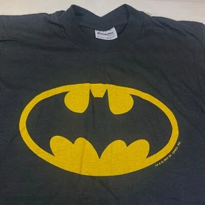 VINTAGE UNWORN STEDMAN Hi-Cru DC COMICS BATMAN SUPERHERO T SHIRT Mens M Black - Picture 1 of 5
