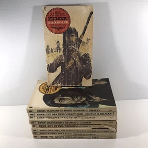 Edge x 9 George G Gilman Vintage Western Paperbacks #20 22 24 25 27 28 29 30 31 - Picture 1 of 23