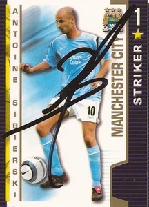 ANTOINE SIBIERSKI SIGNED MAN CITY 2004/2005 SHOOT OUT TRADING CARD+COA - Picture 1 of 1