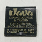 Java Dining Lounge & Tavern Matchbook