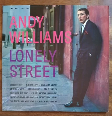 Andy Williams Lonely Street Vintage Vinyl LP Record Album - Image 1 of 4