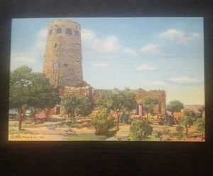 Arizona AZ Grand Canyon National Park Indian Watchtower Desert View 1950 Vintage - Picture 1 of 2