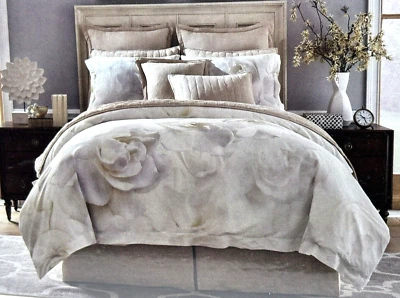 Mini juego de funda nórdica floral Southern Living Queen FULL Avalon beige marfil Foto 1 de 4