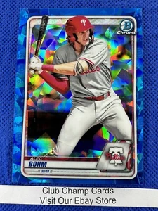 #BCP-29 2020 Alec Bohm Topps Bowman cromo zafiro agrietado Ice Phillies - Imagen 1 de 2