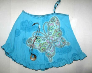 Knitworks Girls size 16 -2pc off Shoulder sparkly Butterfly Blouse/ Necklace NWT - Picture 1 of 4