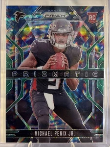 2024 Prizm - Michael Penix Jr Prizmatic Green Wave Rookie RC #10 Falcons  - Bild 1 von 4