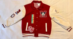 Disney Varsity Giacca Patch Rosso Donna XXL / Uomo XL Topolino Minnie Paperino - Foto 1 di 15