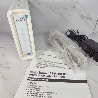 Arris SURFboard SB6190 DOCSIS 3.0 Cable Modem Refurbished - Image 1 of 4