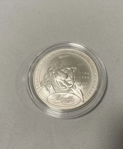 2006 Benjamin Franklin 'Founding Father' Commemorative Coin Proof Silver Dollar - Picture 1 of 8