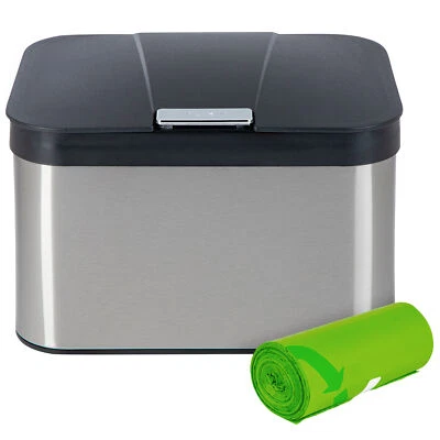 ONVAYA® Biomülleimer Bill + Müllbeutel | Edelstahl | Komposteimer mit Deckel - Bild 1 von 4