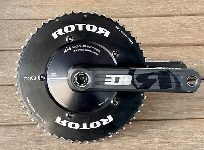 Rotor 3D+ InPower Powermeter aero crankset  172.5mm 53/39 130BCD - Image 1 of 4