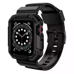 Custodia robusta Apple Watch cinturino cinturino cover protettiva iWatch SE 9 8 7 6 5 4 3 2 1 - Foto 1 di 14