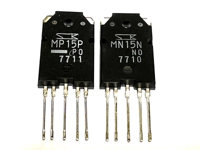 MN15N MP15P Darlington Power Transistor Complementary Pair 160V 15A Sanken - Image 1 of 2