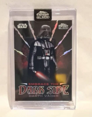 Star Wars Chrome Black 2024 Topps Embrace the Dark Side ED-1 Darth Vader - Image 1 of 2