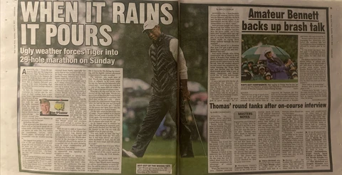 2023 PGA TOUR MASTERS TIGER WOODS IMAGE WITH ARTICLE Cover