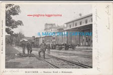 MACOMER NUORO STAZIONE CON TRENO E RISTORANTE ANIMATA 1905 SUPER !