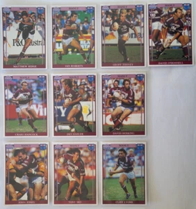 NRL NSWRL Rugby League Vintage 1993 Regina Cards Team Set Album Sleeved Manly - Picture 1 of 9