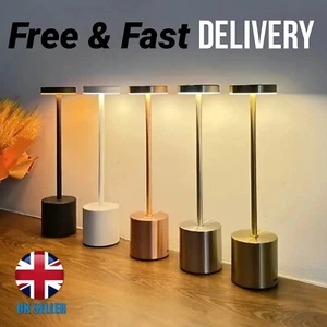 LED Cordless Touch Desk Lamp Rechargeable Dimmable Bar Table Night Light Decor - Picture 1 of 14