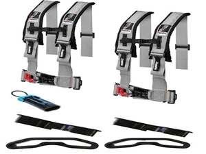 Polaris Harness By Dragonfire Set Of 2 W 4-Point 3" Buckle Harness W Pass Thru’s - Picture 1 of 3