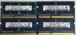 Hynix 16GB (4x4GB) 2Rx8 PC3-10600S Laptop Memory RAM HMT351S6CFR8C-H9 - Picture 1 of 2