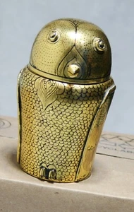 Vintage Asian Lacquer Ware Owl Jewelry Trinket Box Handmade Sulee - Picture 1 of 9