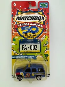 Matchbox Across America 50th Birthday Series Pennsylvania Chevy Tahoe - Picture 1 of 9