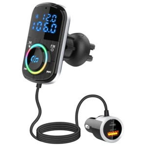 Bluetooth5.0 Auto FM Transmitter MP3 Player Radio USB Type-c Ladegerät AdapterDE - Afbeelding 1 van 12