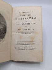 Lieder-Buch Allgemeines Leipziger Lieder-Buch für frohe Gesellschaften bey fe..