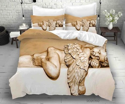 3D Engel Statue Kunst Modern Quilt Cover Set Bettwäsche Sets Kissenbezüge - Bild 1 von 4