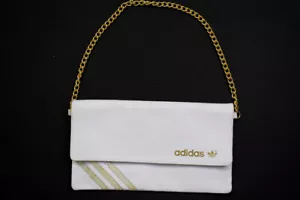 Adidas Schulter Umhänge Tasche Shoulder Bag Abend Cocktail Gold Weiß Vintage 200 - Bild 1 von 12