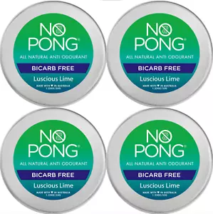 No Pong Luscious Lime Bicarb Free 35g - 4 Tins Included - Picture 1 of 2