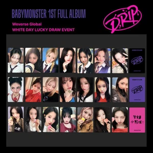 7pcs/Set BABYMONSTER DRIP WHITE DAY Self Made Photo cards . Photocard - Foto 1 di 5