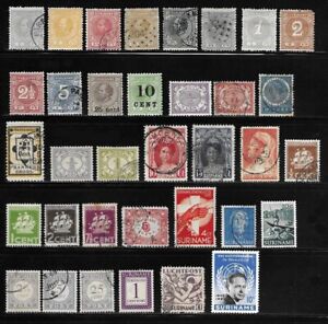 Collection of Old Stamps from Suriname