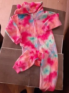 Children's Place One Piece Footless Fleece Pajamas Girls Size 5/6 - Picture 1 of 4