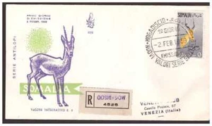 Fdc Venetia Club Somalia Afis 1959 - Gazelle Viagg. Racc. - Picture 1 of 1
