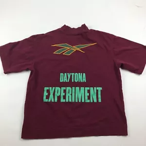 Reebok Pyer Moss Daytona Experiment T-Shirt Burgund Logo Mock Neck Medium - Bild 1 von 8