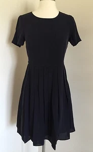 NWT JCrew Collection Plisado Silk Pocket Dress Azul marino 4 #65848 $325 - Imagen 1 de 12