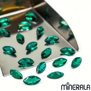 ESMERALDA ZAMBIA CULTIVADA EN LABORATORIO MARQUESA FACETADA PIEDRA PRECIOSA SUELTA 2x4mm-5x10mm WP02782 - Imagen 1 de 11
