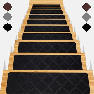 Stair Treads for Wooden Steps 15pcs 8x30in Non Slip Carpet Stair Mats Indoor Use - Picture 1 of 11