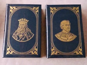 The Cambridge Medieval History Vol. I and II (1st Edition Cowhide Leather Bound) - Picture 1 of 11