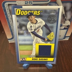2025 Topps Update Roki Sasaki RC 1990 Topps Patch Relic Dodgers #90RU-RS - Picture 1 of 2