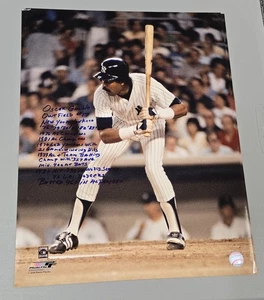 Oscar Gamble Signed 16x20 Photo 13 Inscriptions Yankees JSA - Picture 1 of 2