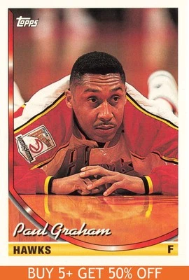 Paul Graham #217 1993-94 Topps Atlanta Hawks Basketball - Image 1 of 2