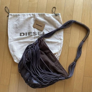Diesel Women Fringe Bag Leather Cotton Shoulder Luxury Modern Stylish Italian - Picture 1 of 13